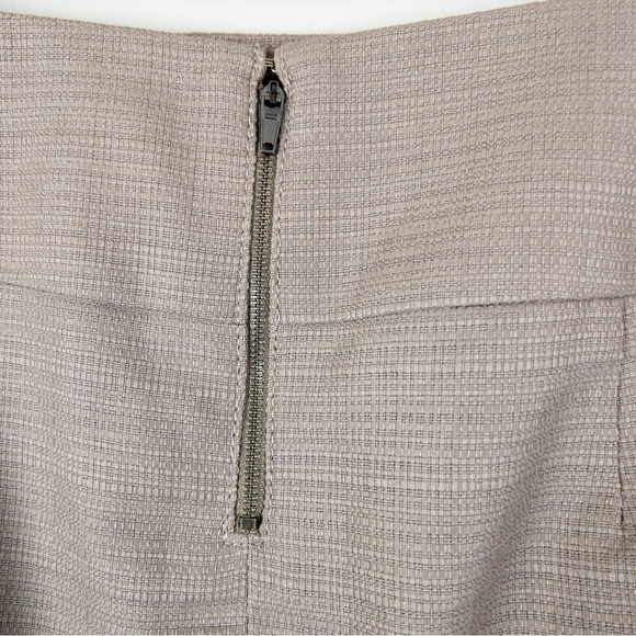 J Crew Factory Womens Taupe Textured Cotton Mini Skirt Size 4 Neutral Minimalist - Picture 4 of 9